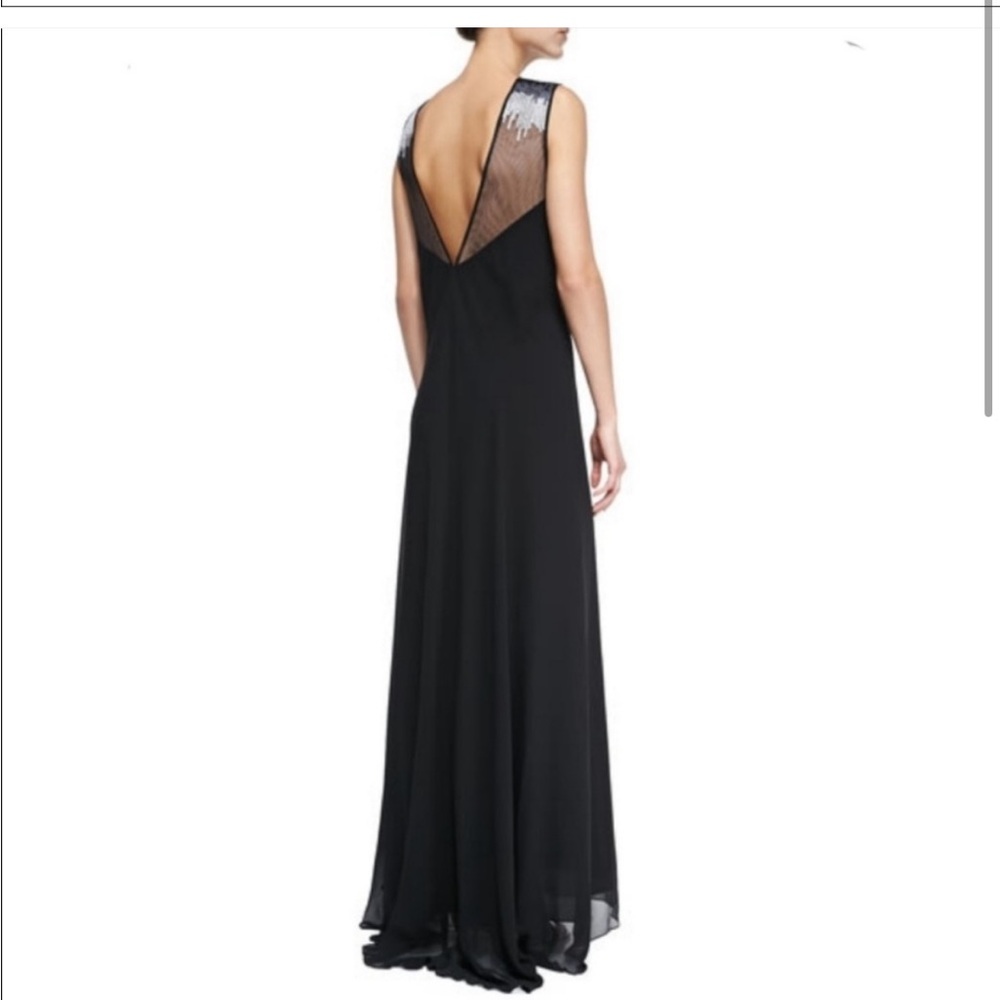 BCBGMaxAzria Luciele Black Maxi Dress with Silver Accents. Size 0. NWT. - Picture 2 of 9